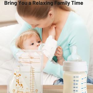 Sacchetti per la Conservazione del Latte Materno <span class=keywords><strong>in</strong></span> PET Usa e Getta 8.5oz/250ml 30pz/Confezione Senza BPA Autoportanti per l'<span class=keywords><strong>Allattamento</strong></span> - Product Image 3