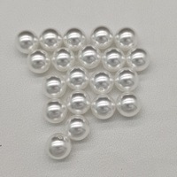 Perles en verre cristal blanc australien, rondes, semi-percées, à trou unique, en vrac, pour la fabrication de bijoux DIY, apprêts pour boucles d'oreilles