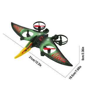 Giocattolo per bambini in schiuma aliante aereo 2.4G 360 ° acrobazia di simulazione pterodattilo telecomando aereo con luci regali per ragazzi - Product Image 6
