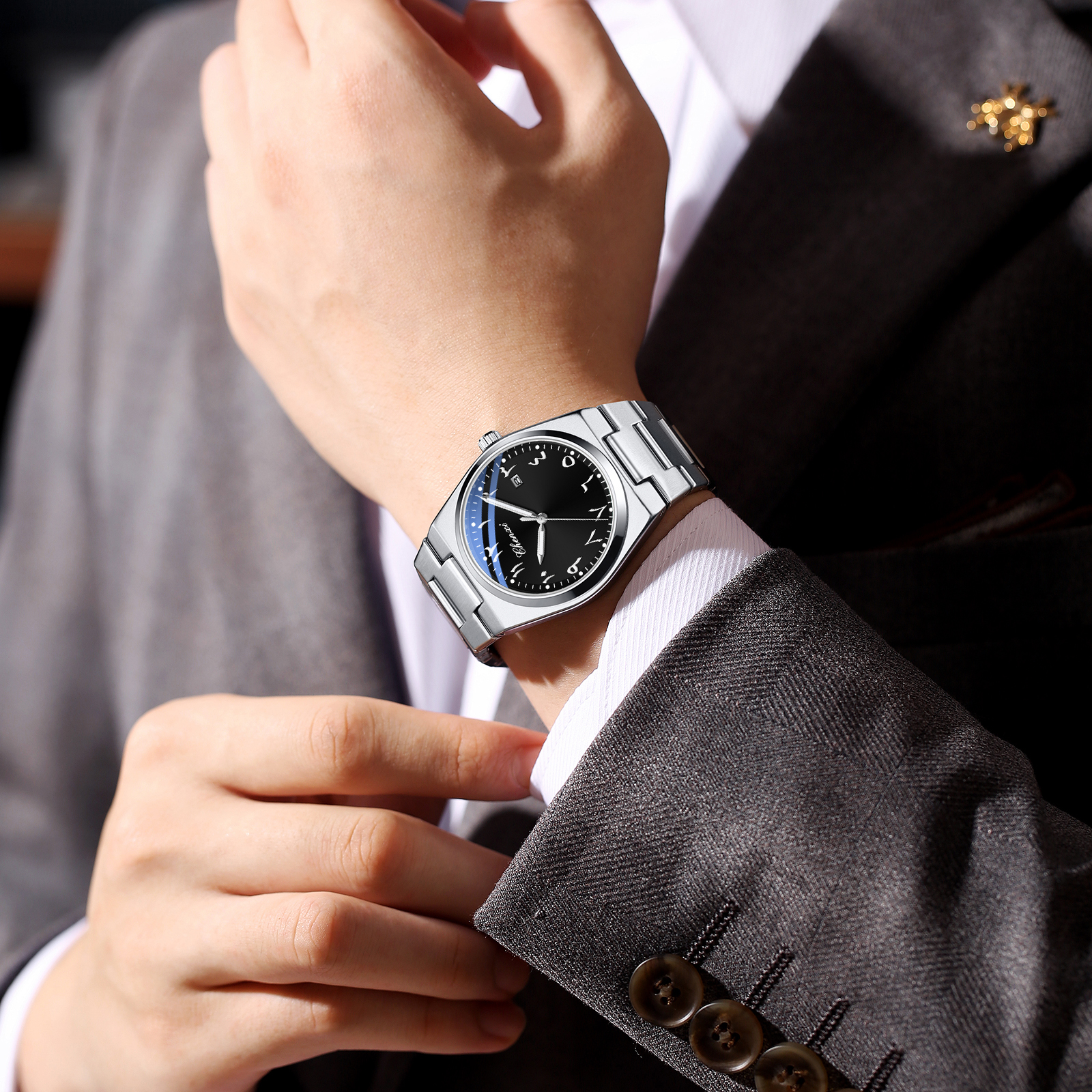 CHENXI 6832 Classic Eastern Arabic Numerals Men's Quartz Watch