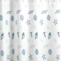 Rideau en PEVA robuste, non toxique, imperméable, imprimé plumes grises, écologique, 12 crochets, style américain, pour salle de bain, appartement en location