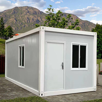 Maison conteneur modulaire préfabriquée en panneaux sandwich d'acier, détachable, respirante, rectangulaire, moderne, de 20 pieds, pour villa, hôtel, secours 1