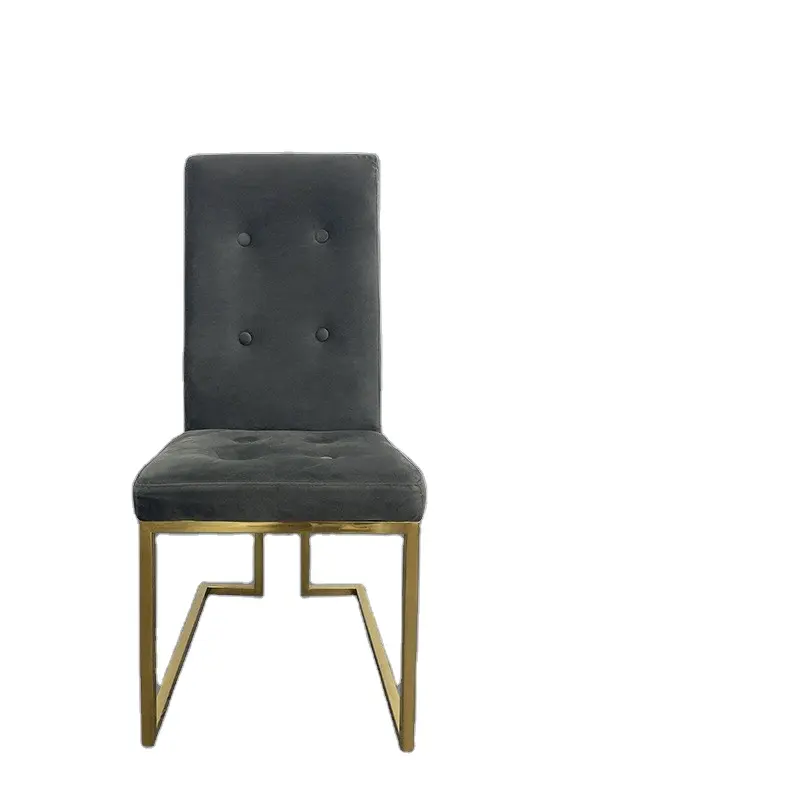 Оптовая продажа, современный золотой, из нержавеющей стали, свадебный дизайн, черный бархатный стул с высокой спинкой, Штабелируемый стул для гостиничных мероприятий, вечеринок