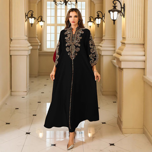 Abito Abaya estivo di nuovo arrivo da donna abito ricamato da Arabia Saudita e Dubai per Eid occasioni <span class=keywords><strong>stile</strong></span> mediorientale - Product Image 4