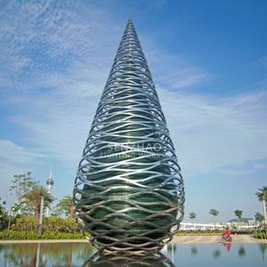 Sculpture en fil métallique pour jardin extérieur au design unique SENZHAO, sculpture creuse pour statue d'extérieur - Product Image 3