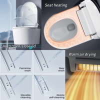 Nouvelle Conception 2026 – WC Intelligent Mural avec Télécommande, Sans Contact, Sanitaire et Intelligent – Ensemble Cuvette de Toilettes Connectée