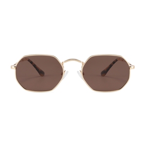 Gafas de Sol Retro con Marco Metálico y Lentes Degradadas, Unisex, Montura Completa, Estilo Rectangular, Casual, Protección UV para Adultos - Product Image 6