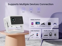 Projecteur Vidéo 4k Android Smart Wi-Fi Laser Led Portable Écran Rechargeable 3d Support Hologrammes Interactif Extérieur Film