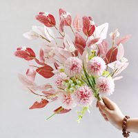 Fleurs artificielles d'art floral en soie faites à la main pour la décoration intérieure ornements Bouquets Arrangements de table pour salon Table à manger