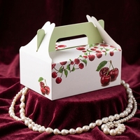 Boîte cadeau en papier recyclable pour tomates cerises personnalisées avec laminage mat
