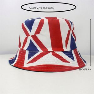 独立建国記念日女性用両面保護日焼け止めオールマッチアメリカ国旗バケットハットメンズ - Product Image 3