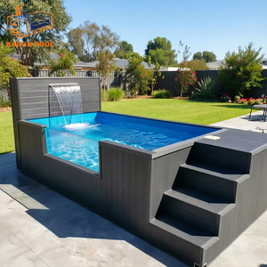 สระว่ายน้ำสำหรับผู้ใหญ่40ft หน้าต่างกระจกปั๊มความร้อนสูงถึงพื้นสระว่ายน้ำขนาดเล็กดีไซน์ใหม่20FT - Product Image 6