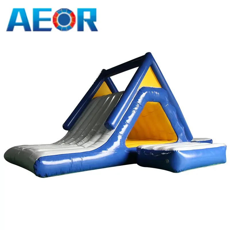 China Floating Climbing Tower Inflatable Sea Slide For Water Park