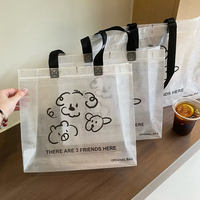Sac de courses personnalisé en PP tissé moyen avec poignée, motif imprimé, écologique et recyclable