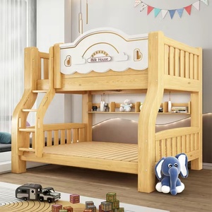Cama <span class=keywords><strong>litera</strong></span> <span class=keywords><strong>Montessori</strong></span> de madera maciza natural de fábrica, estructura de cama doble para dormitorio, apartamento, casa de campo - Cama <span class=keywords><strong>infantil</strong></span> - Product Image 2