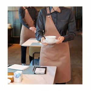 Design Hotel Overalls Oil and Decontamination Prevention Men's Women's Shirts Clothing Customizable Vest <b>Apron</b> Breathable - Product Image 4