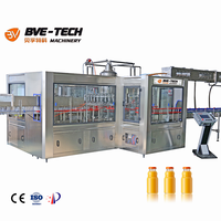 Machine de remplissage automatique de boissons à haute efficacité BVE pour bouteilles en plastique/verre, jus et eau pure, à moteur