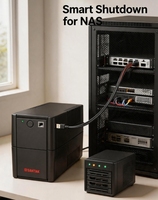 SANTAK BLAZER-1000 Pro 1000VA 600W UPS Interaktif Line 230V AVR Proteksi Lonjakan Tegangan untuk Peralatan Kantor Server Kecil