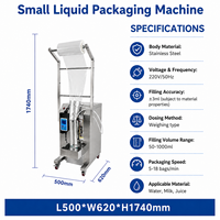 Machine d’emballage de sachets de liquide en acier inoxydable, remplissage et de scellage de poches pour les petites entreprises