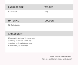 4-8คนกลางแจ้ง A Tower เต็นท์พักแรมกลางแจ้งขนาดใหญ่กันแดดกันแดดกันฝน - Product Image 6