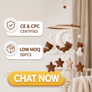 Nouveau <span class=keywords><strong>mobile</strong></span> de chambre d'enfant en feutre, motif paresseux de safari, animaux verts de la forêt, jouets en peluche pour décoration de chambre de bébé, cadeau de naissance - Product Image 6