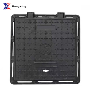 EN124クラスB125 Hangxing CE/ISO9001認証取得済み金属製二重シール黒色角型鋳鉄道路用マンホール蓋 - Product Image 1