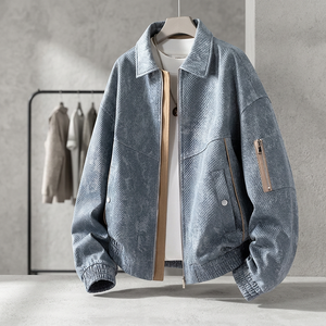 ANSZKTN M-8XL Blouson Bomber en Jean Style Américain pour Homme, Motif Cœur, Fermeture Éclair, Nouvelle Collection Automne 2025, Décontracté - Product Image 4