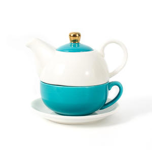 Service à thé en céramique blanche grande capacité, style européen, avec tasses, pour le thé de l'après-midi, idéal pour offrir - Product Image 5