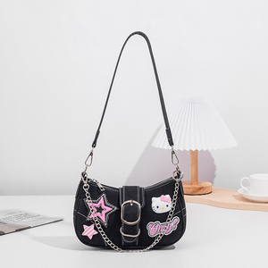 สินค้ามาใหม่ของแท้ "It-Girl" กระเป๋าสะพายลายดาว กระเป๋าสะพายข้างลายคิตตี้น่ารักไม่ซ้ำใคร - Product Image 1