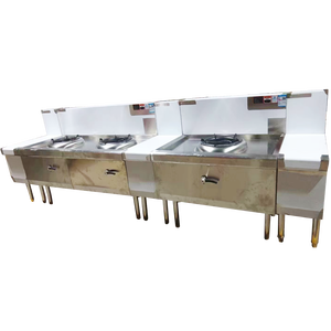 VICTORY KITCHEN Cocina eléctrica de gas portátil Quemador de wok de alta presión Mesa de uso comercial industrial Superficie de acero inoxidable - Product Image 1