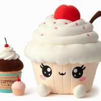 Jouet en peluche mignon en gros Personnaliser la forme jouet de cupcake en peluche pour la décoration d'anniversaire