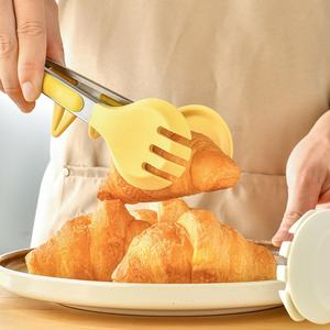 YJ maravilloso antiadherente de acero inoxidable de silicona <span class=keywords><strong>para</strong></span> cocinar pinzas de cocina con puntas <span class=keywords><strong>para</strong></span> bistec <span class=keywords><strong>Pizza</strong></span> Pasta <span class=keywords><strong>espagueti</strong></span> ensalada barbacoa Buffet - Product Image 3