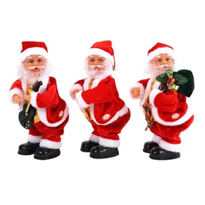 뜨거운 판매 모델 신상품 전기 장난감 휴일 파티 장식 흔들리는 인형 가족 홈 크리스마스 장식