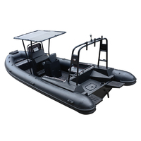 Meilleure vente CE 680 Sport pêche petit luxe Hypalon Orca PVC Deep V RIB bateau avec moteur
