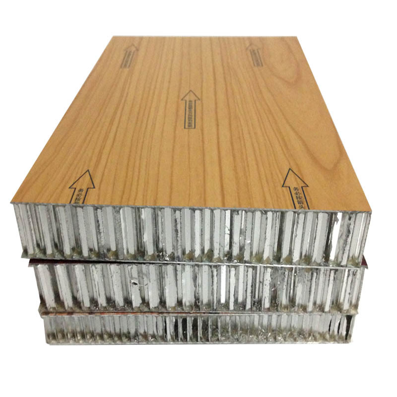 Decorative Laminate Wooden Color Aluminium Honeycomb