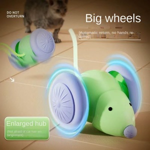 Ratón eléctrico de lujo para gatos con cola luminosa, características de carga inteligentes para evitar obstáculos, hecho de algodón para corredores de mascotas - Product Image 5