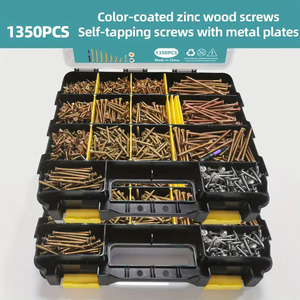 Cross Border Screw Set 1350Pcs M3.5 M4 M5 Phillips Countersunk Self Tapping Drywall Screws Carbon Steel Zinc Plated - Product Image 3