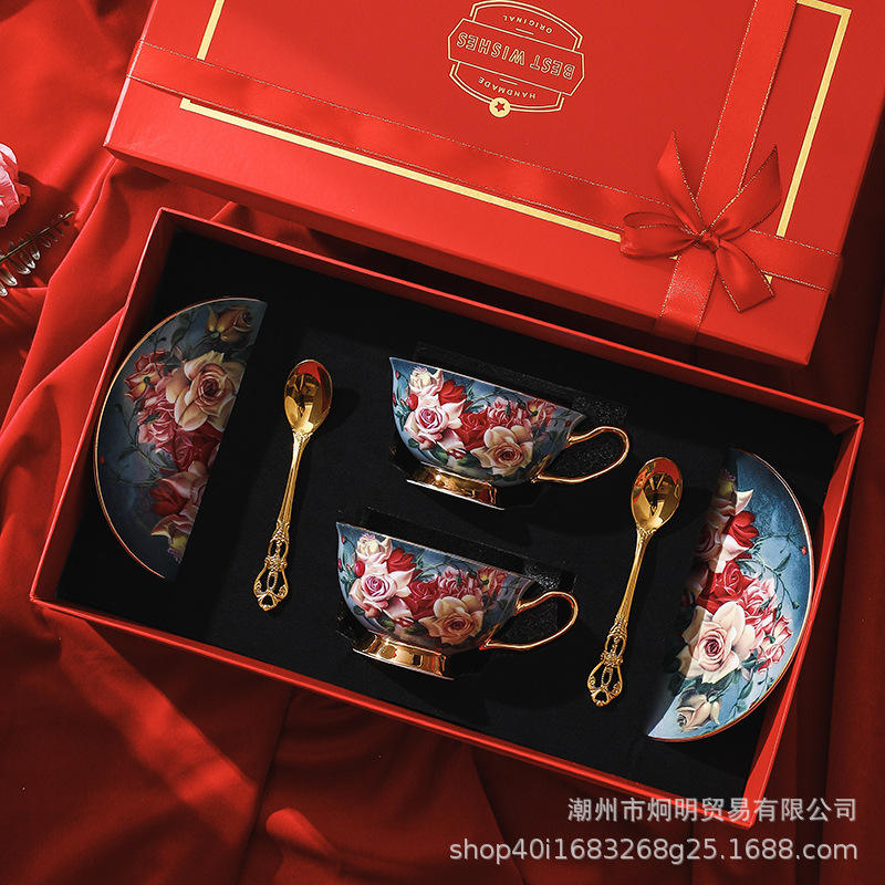 Rose to Cup Caja de regalo roja