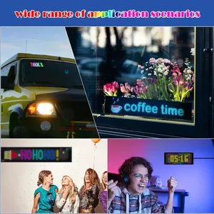 Neon Ma Trận Linh Hoạt Nháy Mắt Nhấp Nháy Sửa Đổi Màn Hình Thực Tế Ma Thuật Tinh Thần Vòng Năng Động <span class=keywords><strong>LED</strong></span> Xe Ma Quỷ Ánh Sáng Mắt Cho Xe Tải - Product Image 4