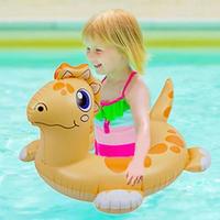 KRD OEM Bouée de natation gonflable pliable pour femmes, avec siège dinosaure, en PVC épaissi couleur macaron, pour jeunes nageurs CN
