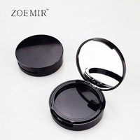 Cosmétiques ronds noirs Double couche 59mm boîte de fard à joues compacte boîte de poudre compacte emballage de cosmétiques