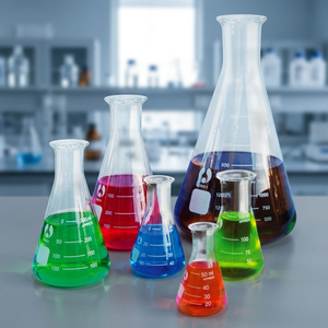 ขวดแก้วทรงกรวย (Erlenmeyer) ขนาด 1000 มล. ทำจากแก้วบอโรซิลิเกต แพ็ค 6 ชิ้น สำหรับอุปกรณ์เคมีในห้องปฏิบัติการ - Product Image 2