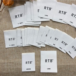 맞춤형 크로 셰 뜨개질 기계 의류 라벨 남성용 여성 의류 고밀도 컴퓨터 짠 직사각형 칼라 - Product Image 2