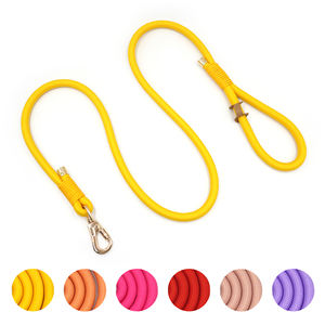 2025 producto de tendencia tiktok, superventas, correa de perro suave con gancho dorado, correas amarillas para mascotas, cuerda de moda, correa de perro de poliéster a granel - Product Image 2