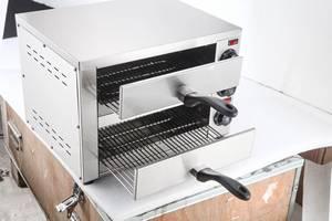 <span class=keywords><strong>Horno</strong></span> de pizza eléctrico comercial de doble capa <span class=keywords><strong>Horno</strong></span> de pizza de panadería automático de acero inoxidable P de 14 pulgadas - Product Image 3