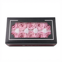 Lot de 10 têtes de roses éternelles éco-responsables, grade B, 4 cm, rose vif, pour remise de diplôme et Pâques