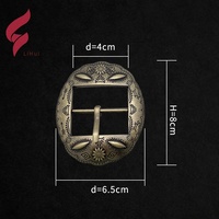 Boucle à ardillon personnalisable en alliage de zinc certifiée SGS, style vintage, sans plomb, sans nickel, écologique, de la marque Lihui Hardware