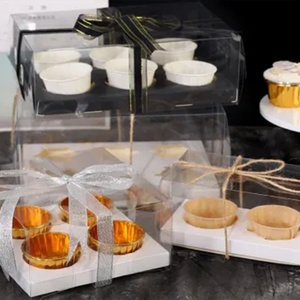 Wholesale <b>Cheap</b> Clear Window Paper Cupcake <b>Boxes</b> Custom High Quality Cake Box - Product Image 4