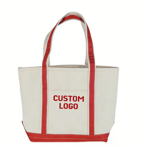 Sac fourre-tout bateau structuré en coton avec fermeture éclair, OEM, plusieurs poches intérieures, tissu épais renforcé, fournisseur en gros pour le marketing d'entreprise - Product Image 6