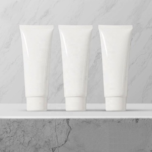 Wholesale Empty <b>Plastic</b> PE Squeeze Cosmetic <b>Tube</b> 100g Facial Cleanser <b>Tubes</b> with Flip Top Cap - Product Image 3